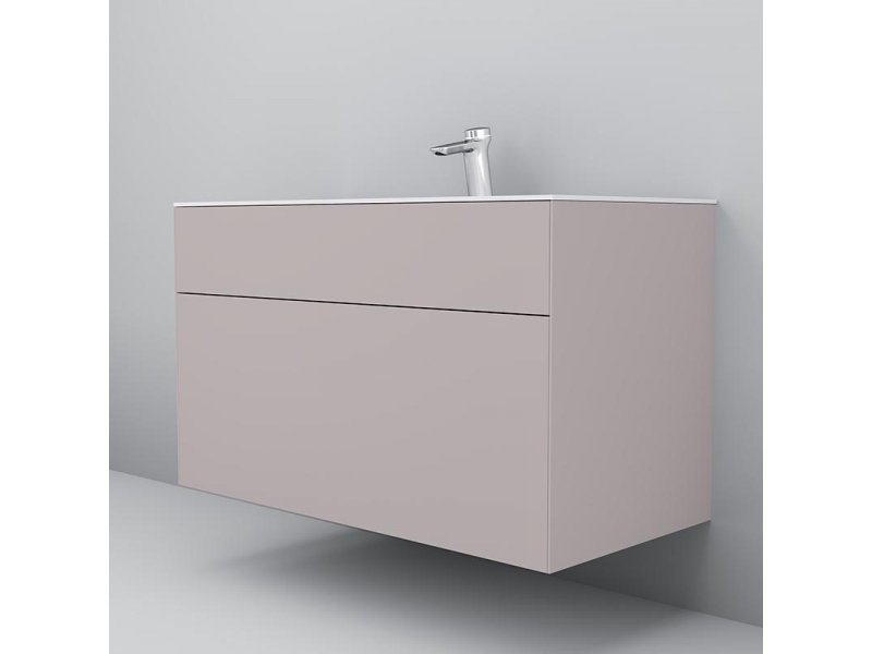 Купить Тумба под раковину Am.Pm Inspire 2.0 M50AFHX1003EGM подвесная 100 см, 3 ящика, цвет элегантный серый, матовый