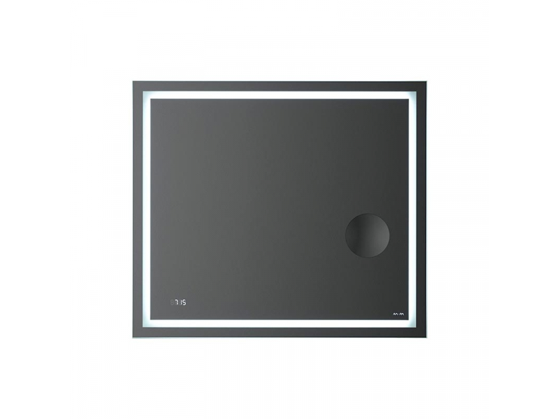 Купить Зеркало Am.Pm Gem M91AMOX0803WG, 80 см с контурной Led-подсветкой, часами и косметическим зеркалом