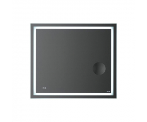 Зеркало Am.Pm Gem M91AMOX0803WG, 80 см с контурной Led-подсветкой, часами и косметическим зеркалом