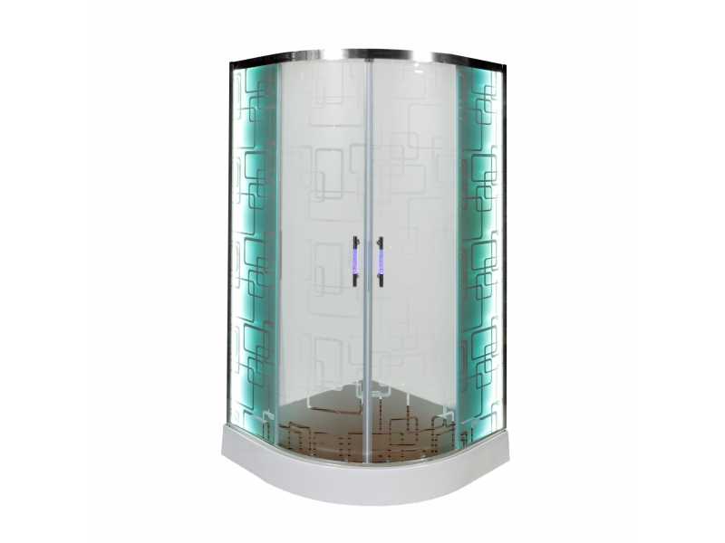 Купить Душевое ограждение Deto C 09 LED 90 x 90 см с Led-подсветкой, хром