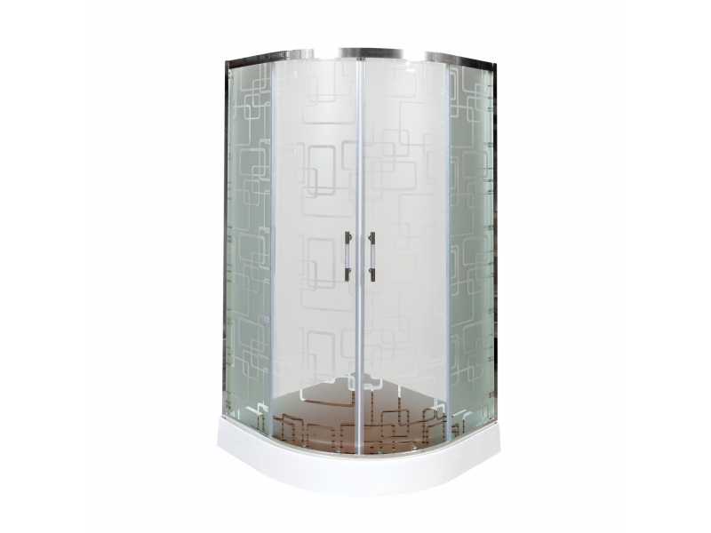 Купить Душевое ограждение Deto C 09 LED 90 x 90 см с Led-подсветкой, хром