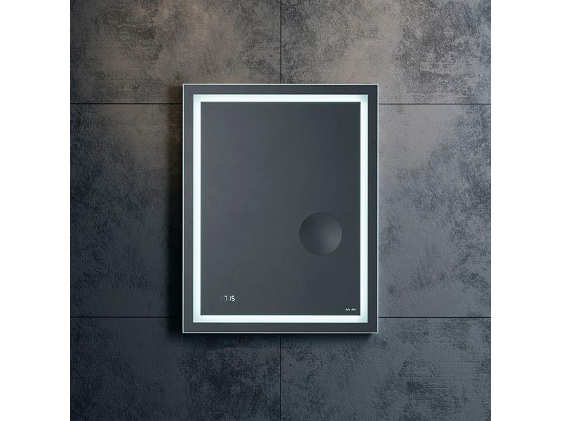 Купить Зеркало Am.Pm Gem 55 с led-подсветкой часами и косметическим зеркалом M91AMOX0553WG