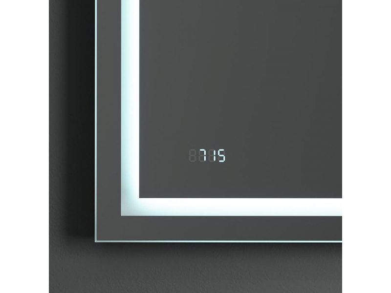 Купить Зеркало Am.Pm Gem 55 с led-подсветкой часами и косметическим зеркалом M91AMOX0553WG