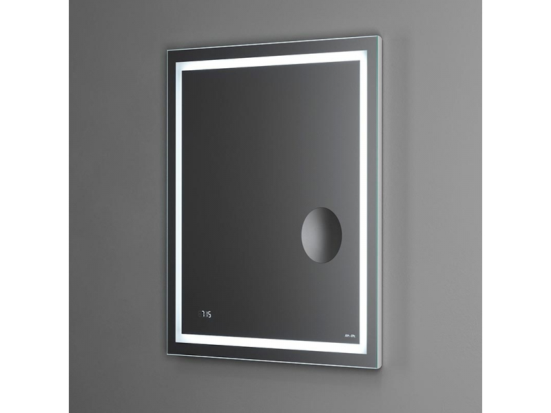 Купить Зеркало Am.Pm Gem 65-70 M91AMOX0653WG с контурной Led-подсветкой, часами и косметическим зеркалом