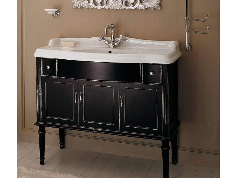 Купить Тумба напольная Labor Legno MILADY MILPL 105 A, под раковину и столешницу, орех, 97,5*52*82 см