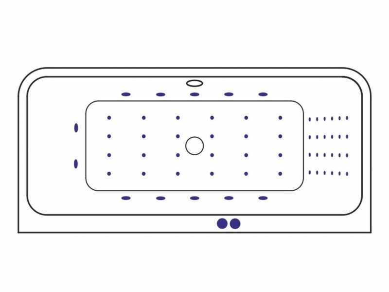 Купить Ванна гидромассажная Excellent Arana 180 x 85 см, NANO, хром, каркас в подарок