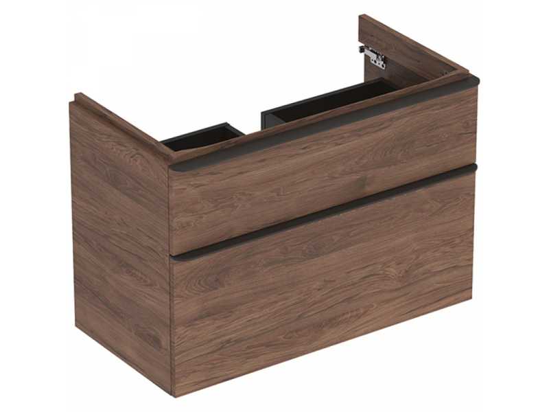 Купить Тумба под раковину Geberit Smyle Square 500.354.JR.1, 90 см, цвет орех пекан