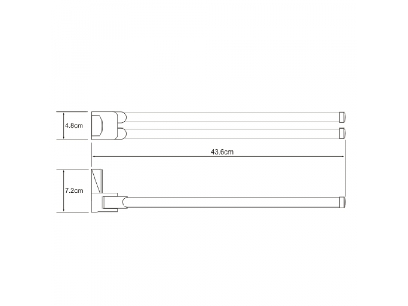 Купить Полотенцедержатель WasserKRAFT Exter К-5231, 43.6 см, хром