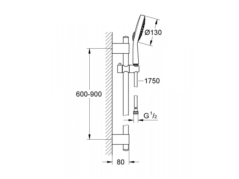 Купить Душевой гарнитур Grohe Power & Soul 27733000