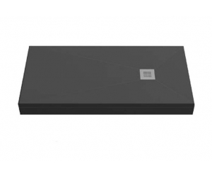 Поддон литьевой Bas Essentia 120 x 90 см, ЛП00093, черный (pure black)