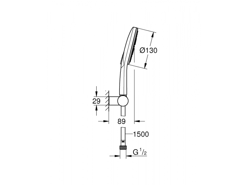 Купить Душевой гарнитур Grohe Rainshower SmartActive 130, 26580000, хром