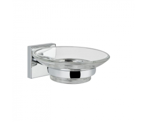 Мыльница Vitra Q-Line с держателем, стекло, хром, A44992