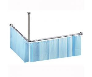 Штанга для занавески Bemeta Shower 101120042 90 x 90 см для душа угловая, нержавеющая сталь блеск