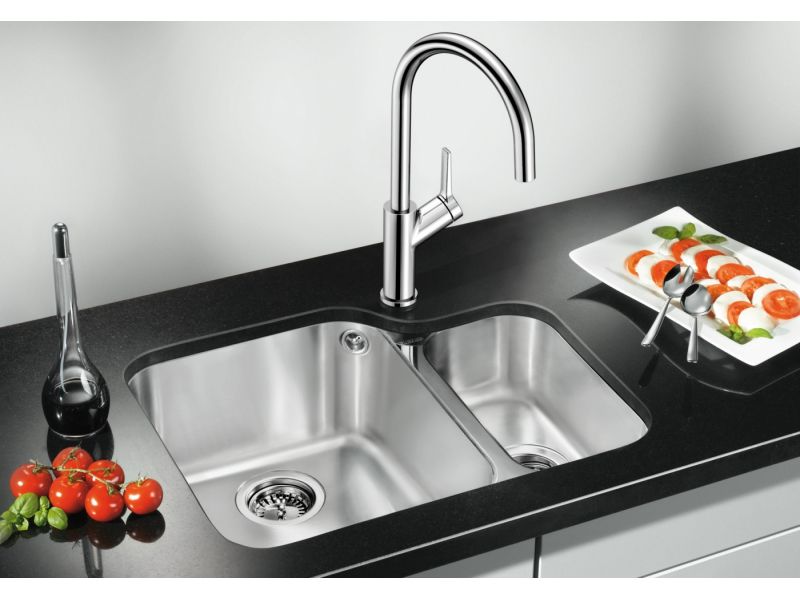 Купить Мойка Blanco Ypsilon 550-U 518210, чаша слева с корзинчатым вентилем