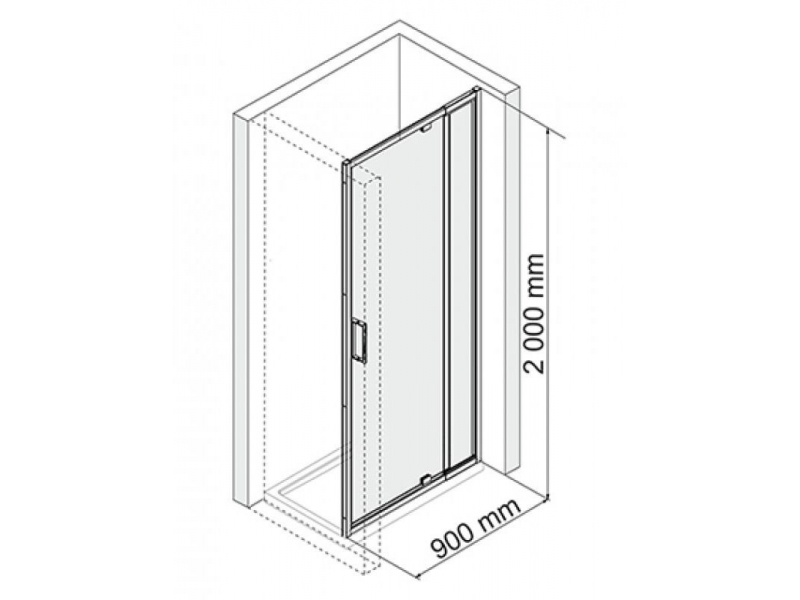 Купить Душевая дверь WasserKRAFT 48P04 90*200 см