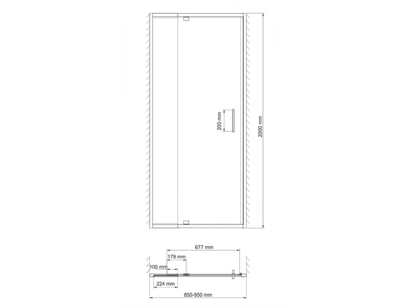 Купить Душевая дверь WasserKRAFT 48P04 90*200 см