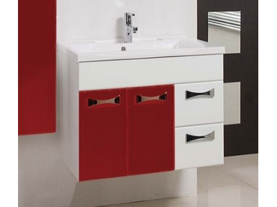 Тумба Акватон Диор 80 1A167801DR940, бело-бордовая