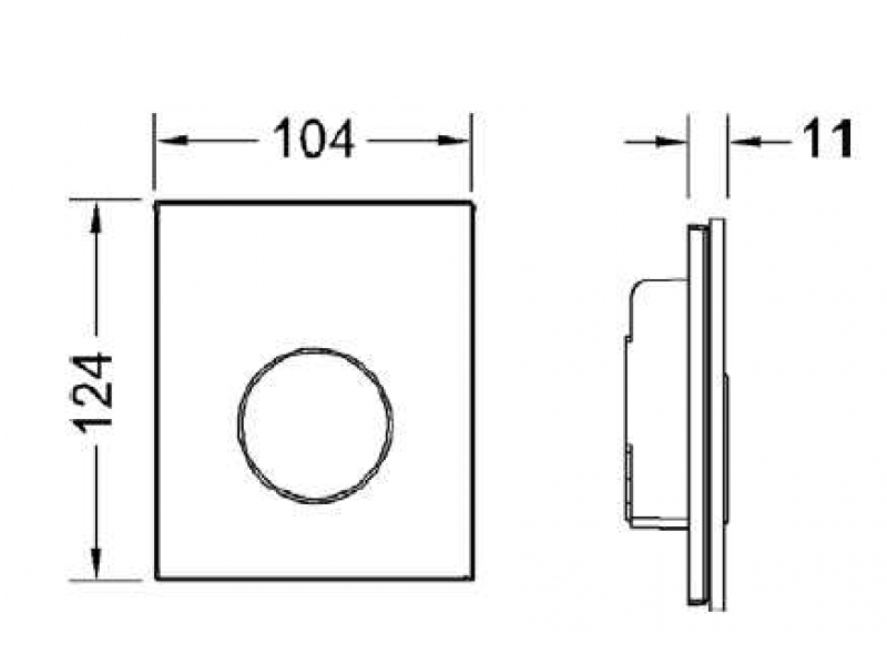 Купить Панель смыва TECELoop Urinal 9 242 651, зеленое стекло, белая клавиша
