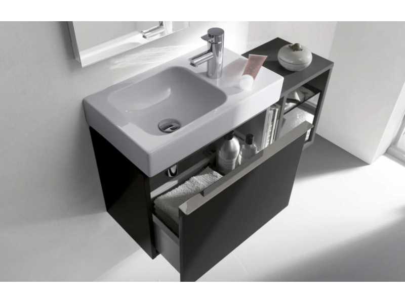Купить Тумба под раковину Geberit iCon 840054000, 55 см, цвет платиновый