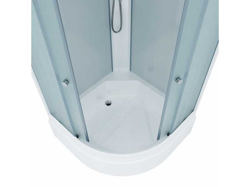 Купить Душевая кабина Triton Вельвет В Щ0000041124, 90 x 90 см, четверть круга, средний поддон, сифон, ДН4