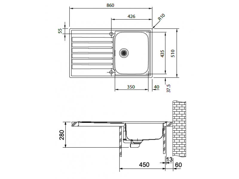 Купить Мойка Franke ARGOS G AGX 211 G, 127.0205.360, оборачиваемая, установка сверху, SlimTop, нержавеющая сталь, полированная, 86*51 см