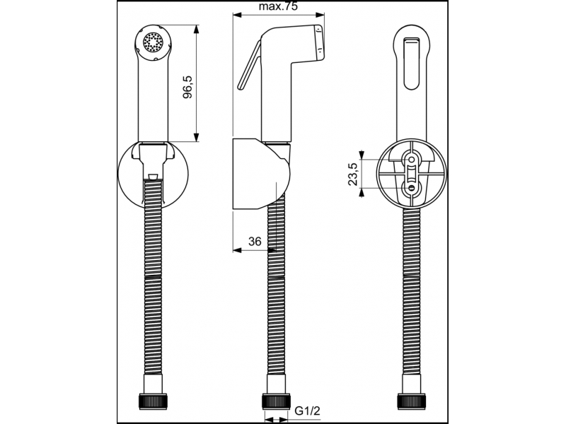 Купить Гигиенический душ Ideal Standard, хром, со смесителем, B0040AA