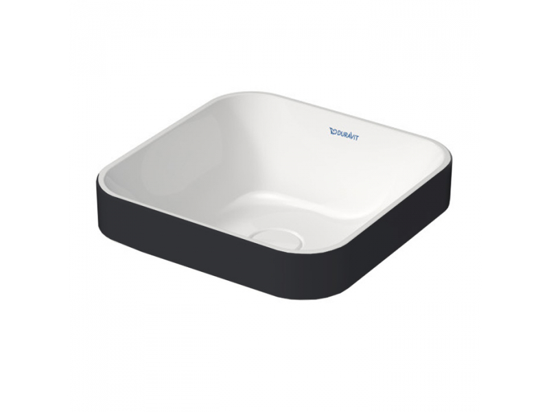 Купить Раковина Duravit Happy D.2 Plus 2359406100 40 x 40 см, антрацит матовый/белый