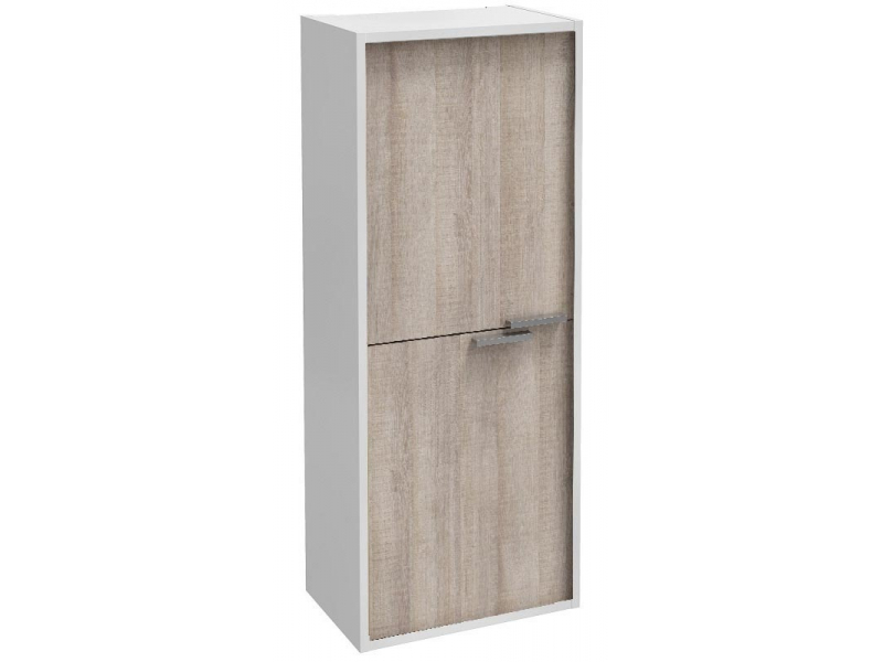 Купить Шкаф-пенал Jacob Delafon Vivienne EB1510-N18-E71, 40 х 100 см, ручки хром, корпус белый глянцевый, фасад серый дуб