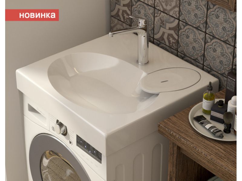 Купить Раковина Эстет Lea 60 x 60 см, искусственный камень, на стиральную машину, ФР-00001624