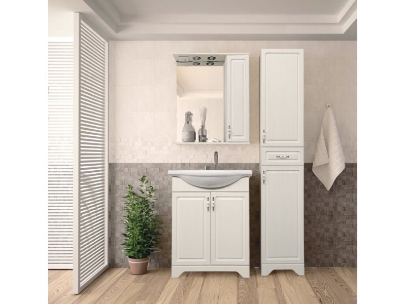 Купить Тумба под раковину Style Line Олеандр-2 55 ЛС-00000198 Люкс, 55 см, напольная, рельеф пастель