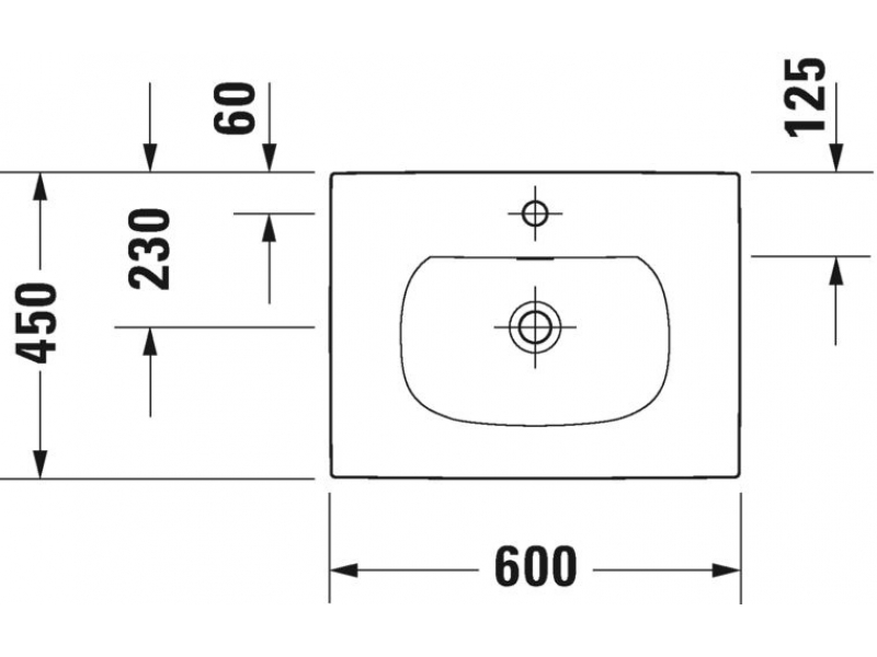 Купить Раковина Duravit Viu 0385600000 60 x 45 см, встраиваемая