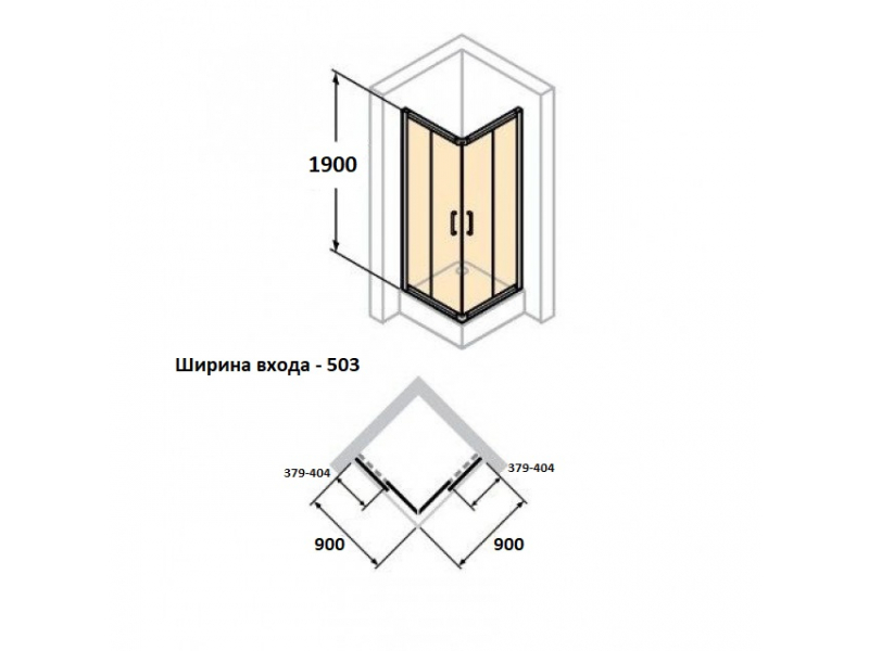 Купить Душевой уголок Huppe Fracture 2.CU0103.069.321 90 x 90 x 190 см, профиль серебро с ярким блеском