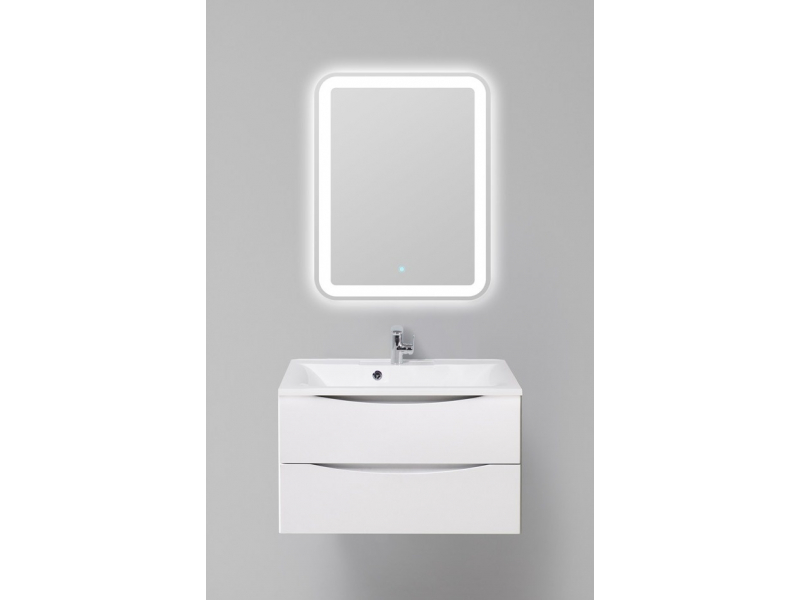 Купить Тумба под раковину BelBagno Marino MARINO-700-2C-SO-BO-P, 70 х 45 х 55 см, Bianco Opaco - белый матовый