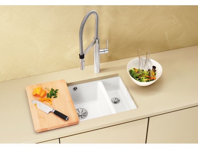 Купить Мойка Blanco Subline 350/150-U 523741, белый глянцевый