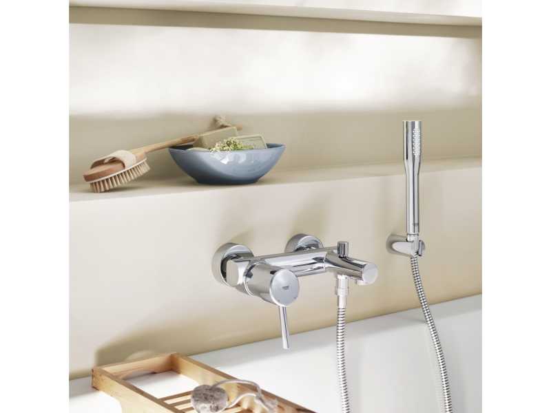 Купить Смеситель Grohe Concetto New 32212001 для ванны/душа с гарнитуром