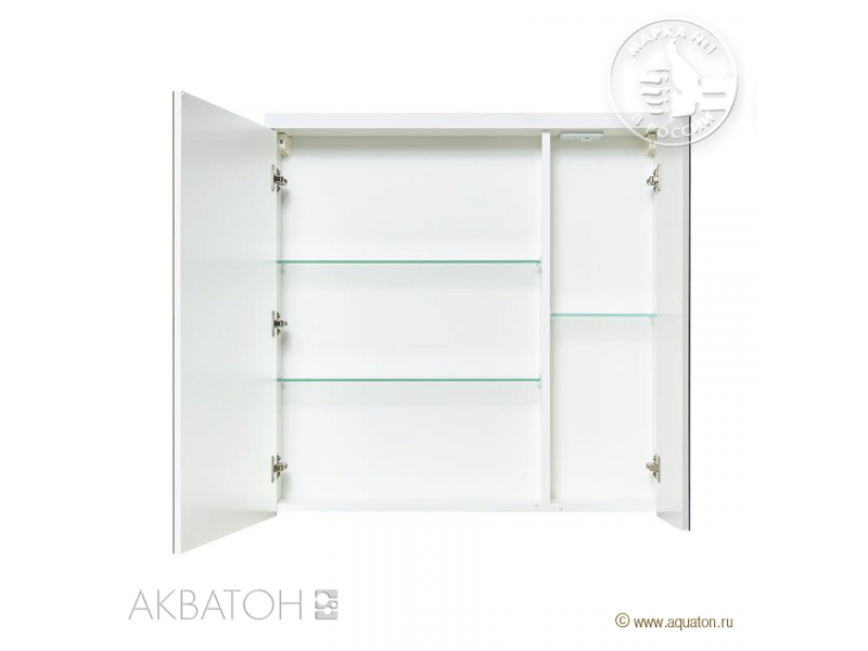 Купить Зеркало-шкаф Акватон Брук 80 со светильником, 1A200602BC010