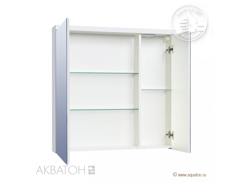 Купить Зеркало-шкаф Акватон Брук 80 со светильником, 1A200602BC010