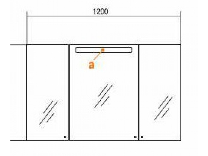 Купить Зеркало-шкаф Акватон МАДРИД 120, 1A113402MA010 со светильником
