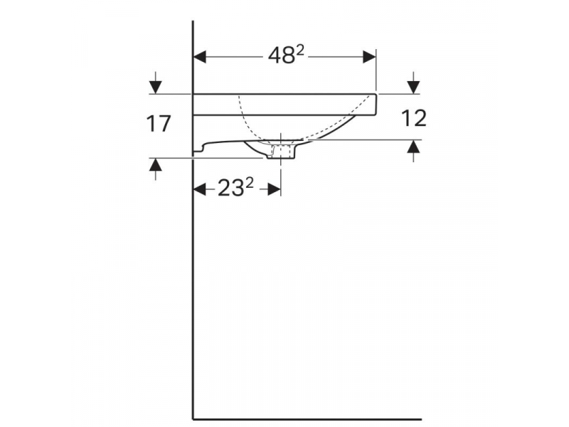 Купить Раковина Geberit Acanto 500.621.01.2, 65 х 48,2 см, белая