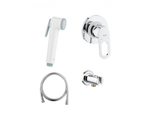 Гигиенический душ со смесителем Grohe BauLoop 124896, ручной, лейка - белая