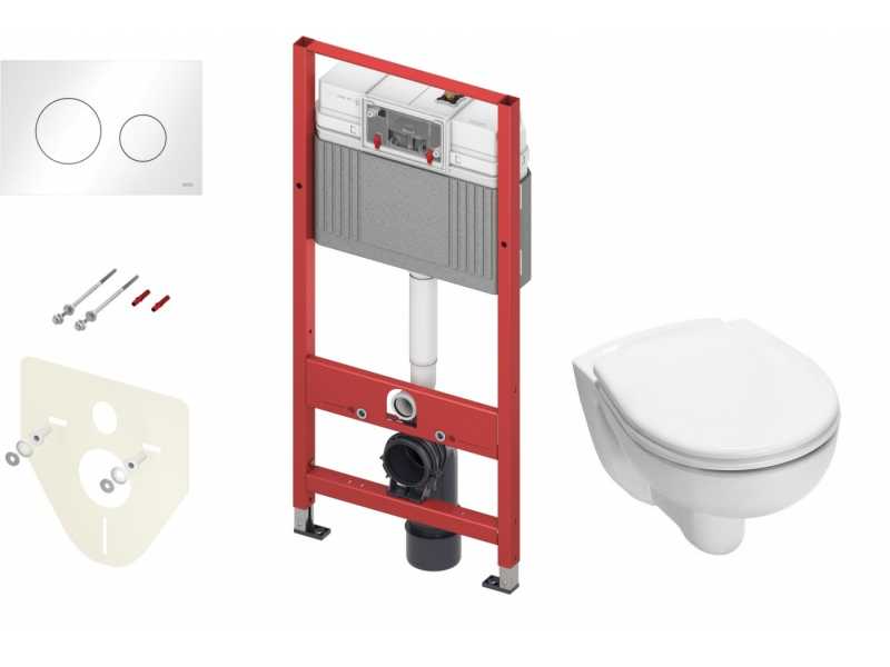 Купить Инсталляция для унитаза TECE Base K440920.WC1 с унитазом TECE V04 с кнопкой смыва TECEloop, белый