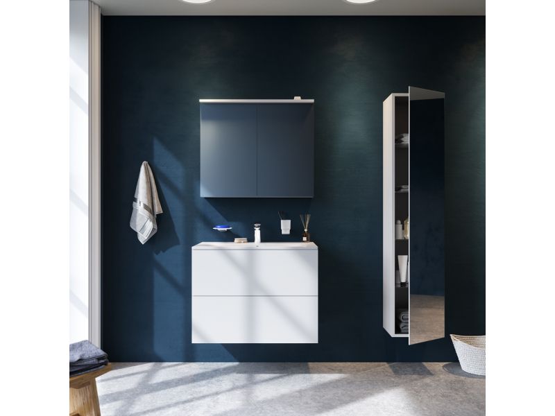 Купить Зеркало-шкаф AM.PM Spirit 2.0 80 с подсветкой белый глянец M70AMCX0801WG