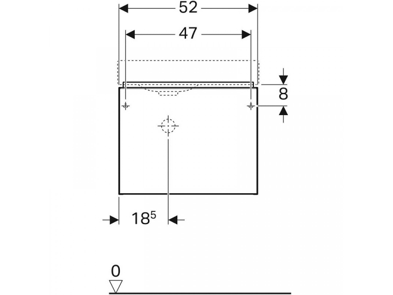 Купить Тумба под раковину Geberit iCon 840052000, 55 см, цвет белый