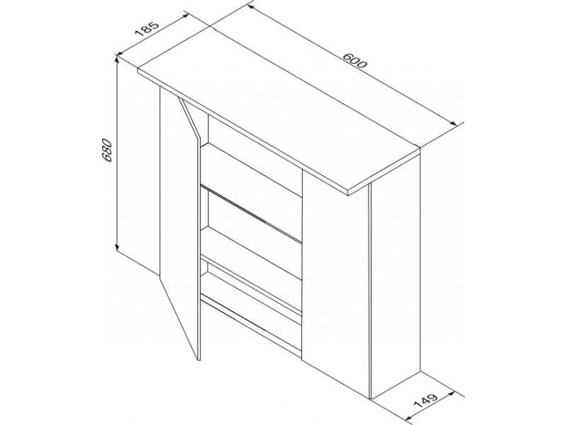 Купить Зеркальный шкаф Am.Pm Spirit 60 см M70MCX0601WG