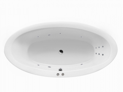 Ванна гидромассажная Excellent Lumina 190 x 95 см, LINE, хром, каркас в подарок