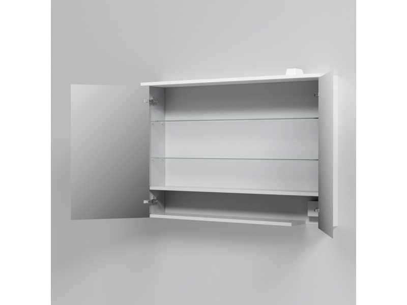 Купить Зеркальный шкаф с LED-подсветкой AM.PM Spirit 2.0 M70AMCX1001WG, 100 см, цвет: белый, глянец