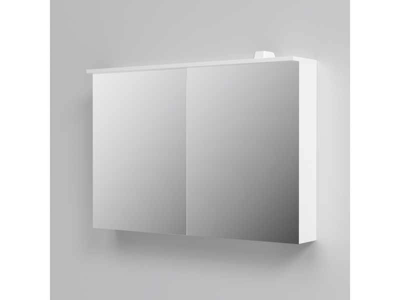 Купить Зеркальный шкаф с LED-подсветкой AM.PM Spirit 2.0 M70AMCX1001WG, 100 см, цвет: белый, глянец