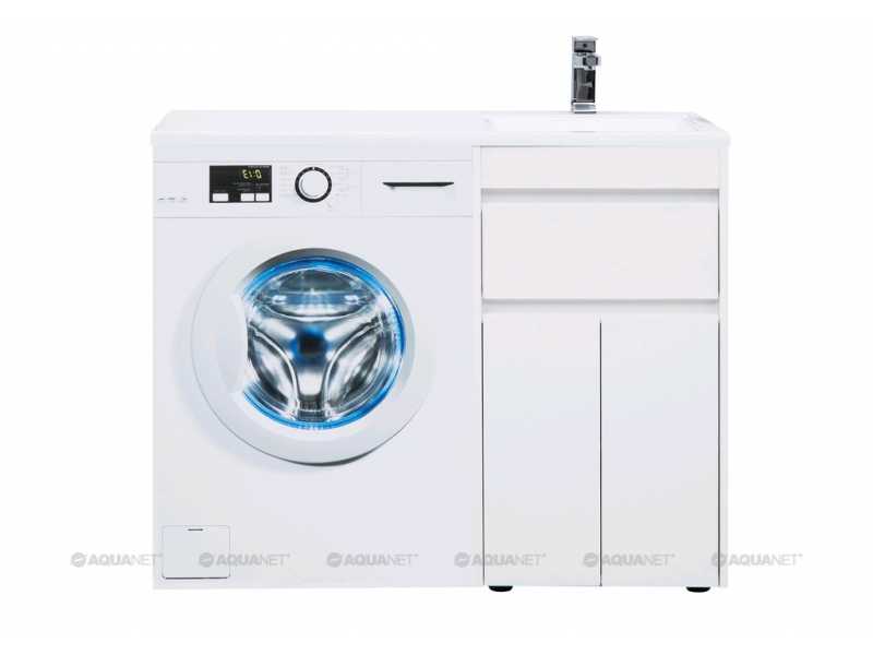 Купить Тумба под раковину Aquanet Токио 48 00237744 (напольная, 1 ящик, 2 дверцы), цвет белый