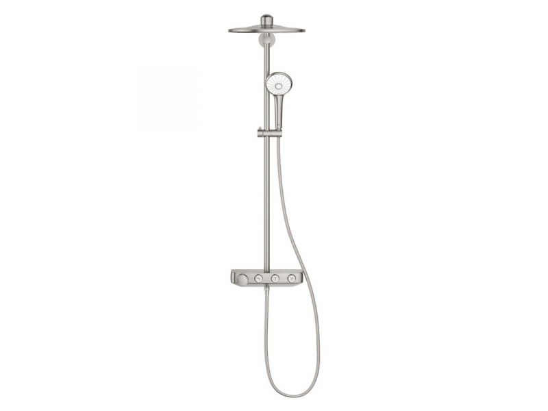 Купить Душевая система с термостатом Grohe Euphoria SmartControl 310 DUO 26507DC0, цвет верхнего душа суперсталь