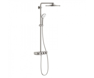 Душевая система с термостатом Grohe Euphoria SmartControl 310 DUO 26507DC0, цвет верхнего душа суперсталь